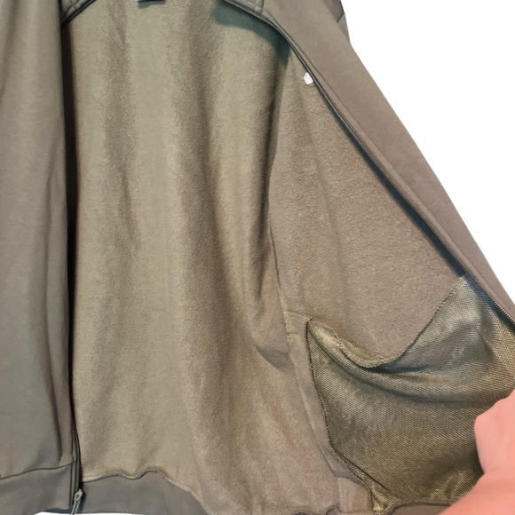 Adidas Army Green Track Jacket Size L EUC - Picture 6 of 7